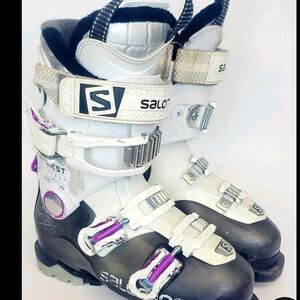 USED $500 Women's Salomon QST Access R70 W Ski Boots Size 9.5 (26.5 Mondo)